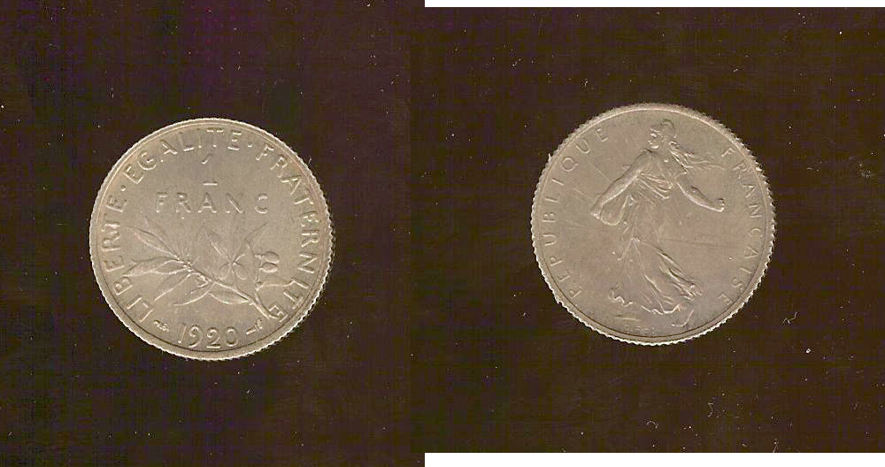 1 franc Semeuse 1920 FDC